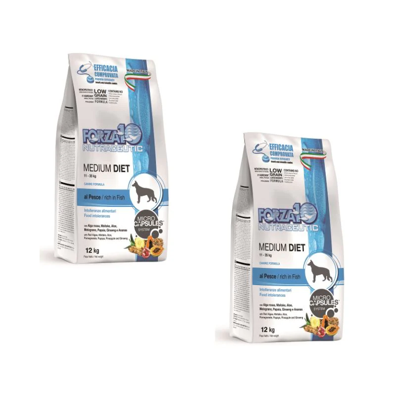 2x12kg Forza10 MonoDiet Medium Adult Pesce - Crocchette Cane - immagine 4