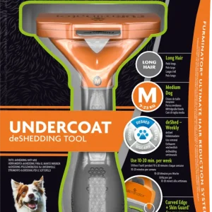 FURminator Strumento deShedding per Cani di Taglia Media a Pelo Lungo