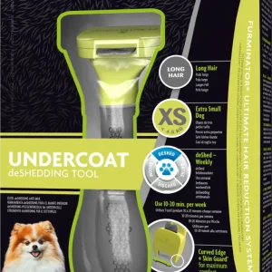 FURminator Strumento deShedding per Cani a Pelo Lungo - Taglia Molto Piccola