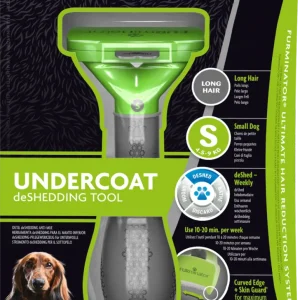 FURminator Strumento deShedding per Cani di Taglia Piccola a Pelo Lungo