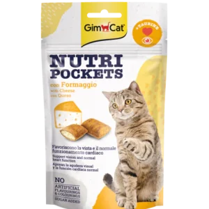 GimCat Nutri Pockets Formaggio e Taurina Snack per gatti 60 Gr