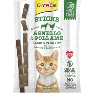 GimCat Sticks Agnello & Pollame Snack Per Gatti 4 Pz
