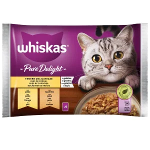4x85g Whiskas Pure Delight Delicatezze in Gelatina