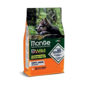 Monge Bwild Puppy Junior Anatra Patate Cane Tutte Taglie 12 kg