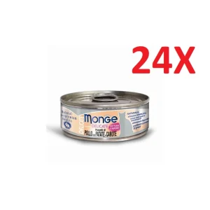 24x80g Monge Delicate Pollo con Patate e Carote 80g - Umido Gatto