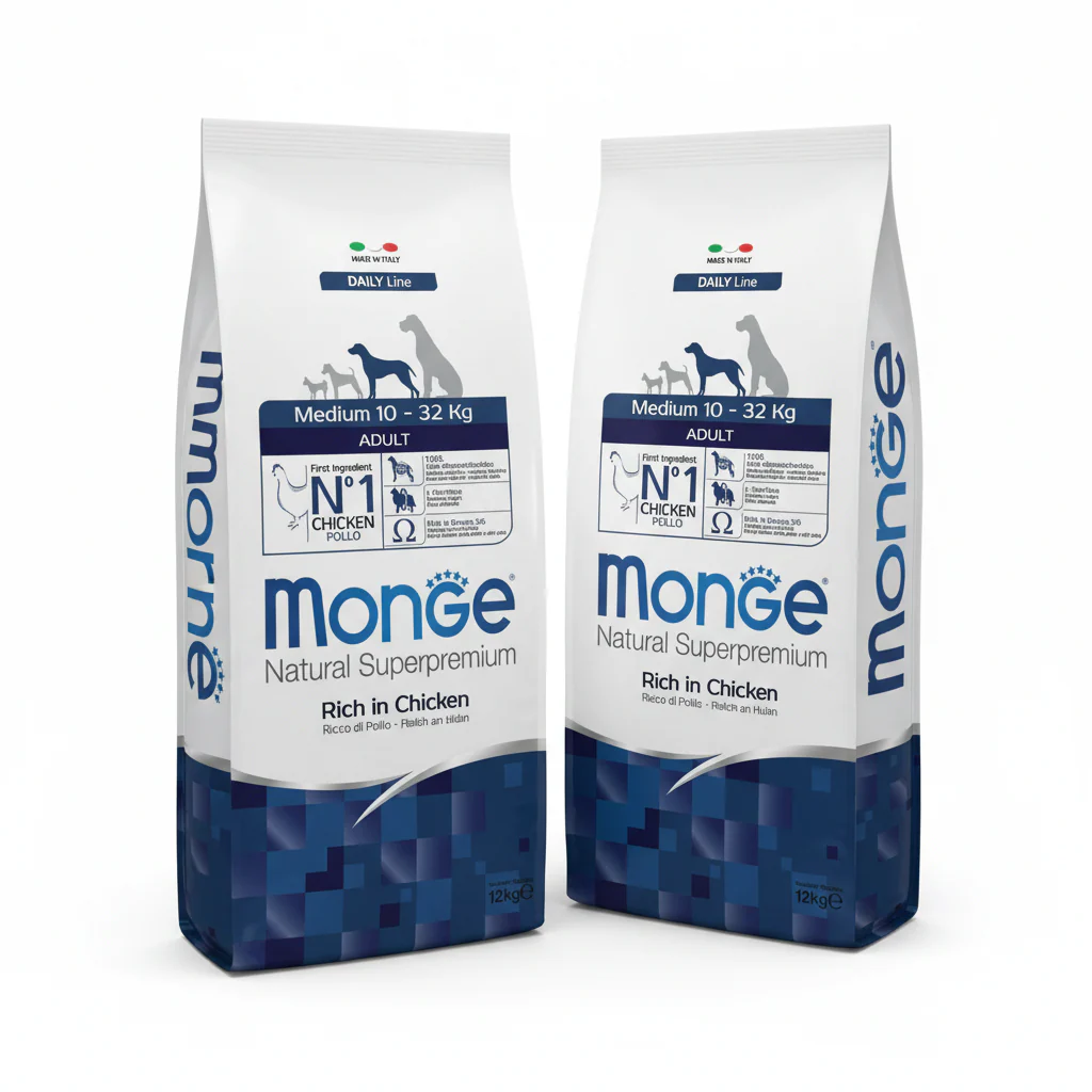 2x12kg Monge Natural Superpremium Medium Adult Pollo
