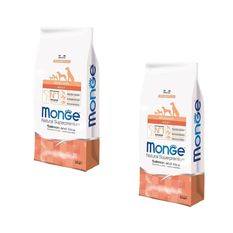2x12kg Monge Natural Superpremium Adult Salmone e Riso - immagine 2