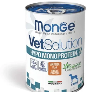 Monge Vet Solution Hypo Monoprotein Anatra 400g - Umido Cane