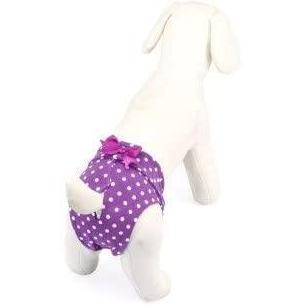 Mutandina a pois in cotone elasticizzato - viola - C206/F