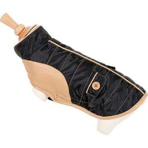 Zolux Cappotto Piumino Impermeabile per Cane Taglia 25 Nero