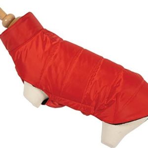 Zolux Cappotto Impermeabile Imbottito per Cane Taglia 25 Rosso