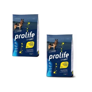 2x12kg Prolife Smart Adult Medium Large Pollo e Riso