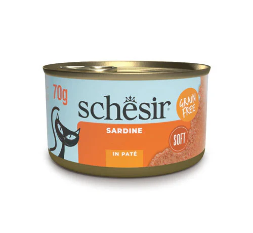 SCHESIR GATTO Soft Grain Free - Sardine in Patè 70g Lattina