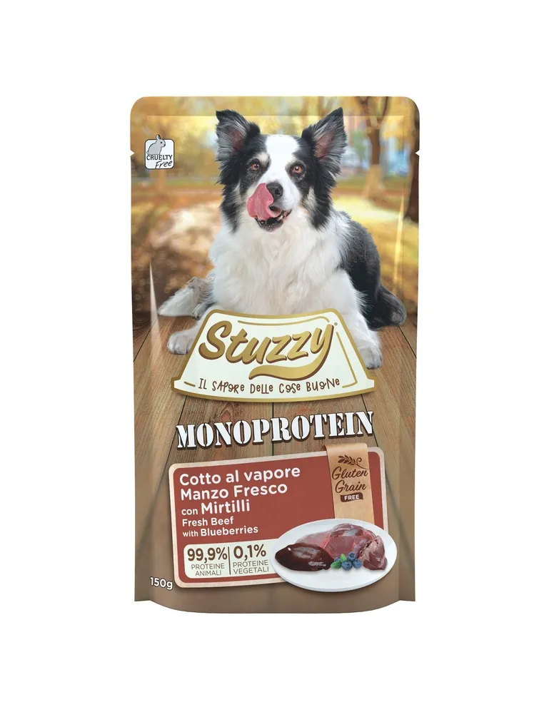 12x150g Stuzzy Monoprotein Manzo e Mirtilli - Cane Adulto - immagine 3