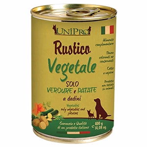 Unipro Rustico Vegetale con Verdure e Patate 400g - Cibo Umido per Cani