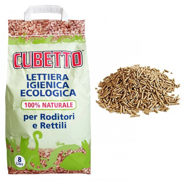 4x8L Cubetto Versele Laga Lettiera Conigli Rettili Pellet Compostabile - immagine 3