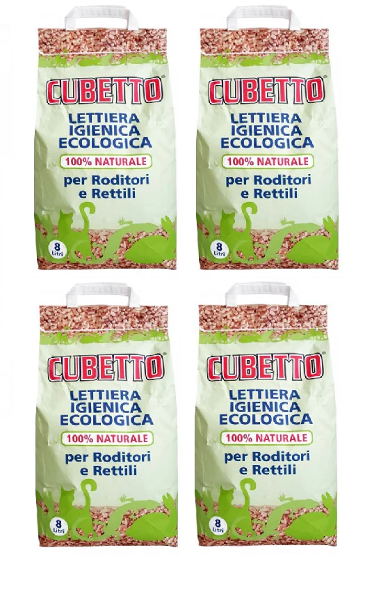 4x8L Cubetto Versele Laga Lettiera Conigli Rettili Pellet Compostabile - immagine 2