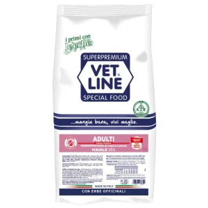 Vet Line Adult Maiale Taglia Piccola 3kg Crocchette per Cani