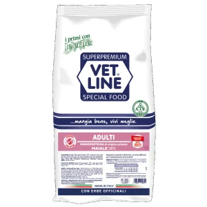 Vet Line Adult Maiale 3kg Crocchette per Cani