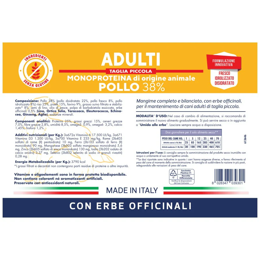 Vet Line Adult Pollo Taglia Piccola 3kg Crocchette per Cani - immagine 3