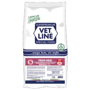 Vet Line Primi Mesi Bufalo 12,5kg Crocchette per Cani