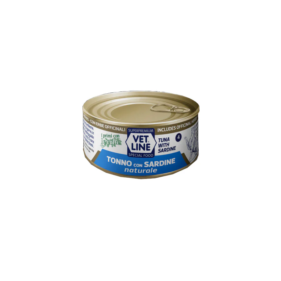 Vet Line Naturale Tonno con Sardine 70g Umido per Gatti