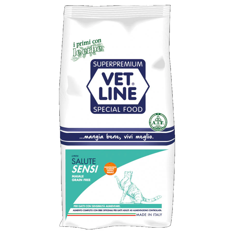 Vet Line Salute SENSI Maiale Grain Free 400g Crocchette Gatti - immagine 2