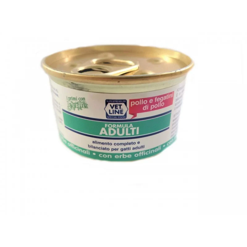 Vet Line Adult Pollo e Fegato 85g Umido per Gatti